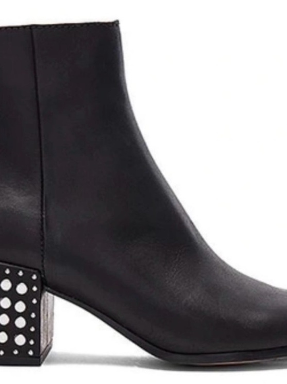 Dolce Vita Mazy Leather Studded Block Heel Ankle Boots